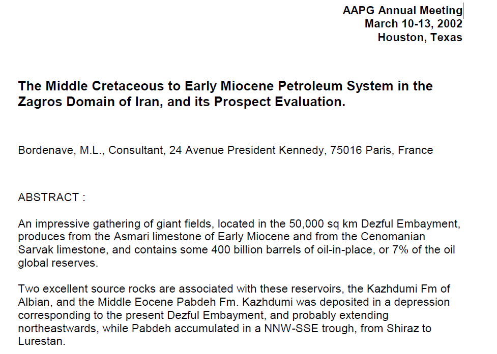 The Middle Cretaceous to Early Miocene Petroleum System in the Zagros Domain of Iran, and its Prospect Evaluation